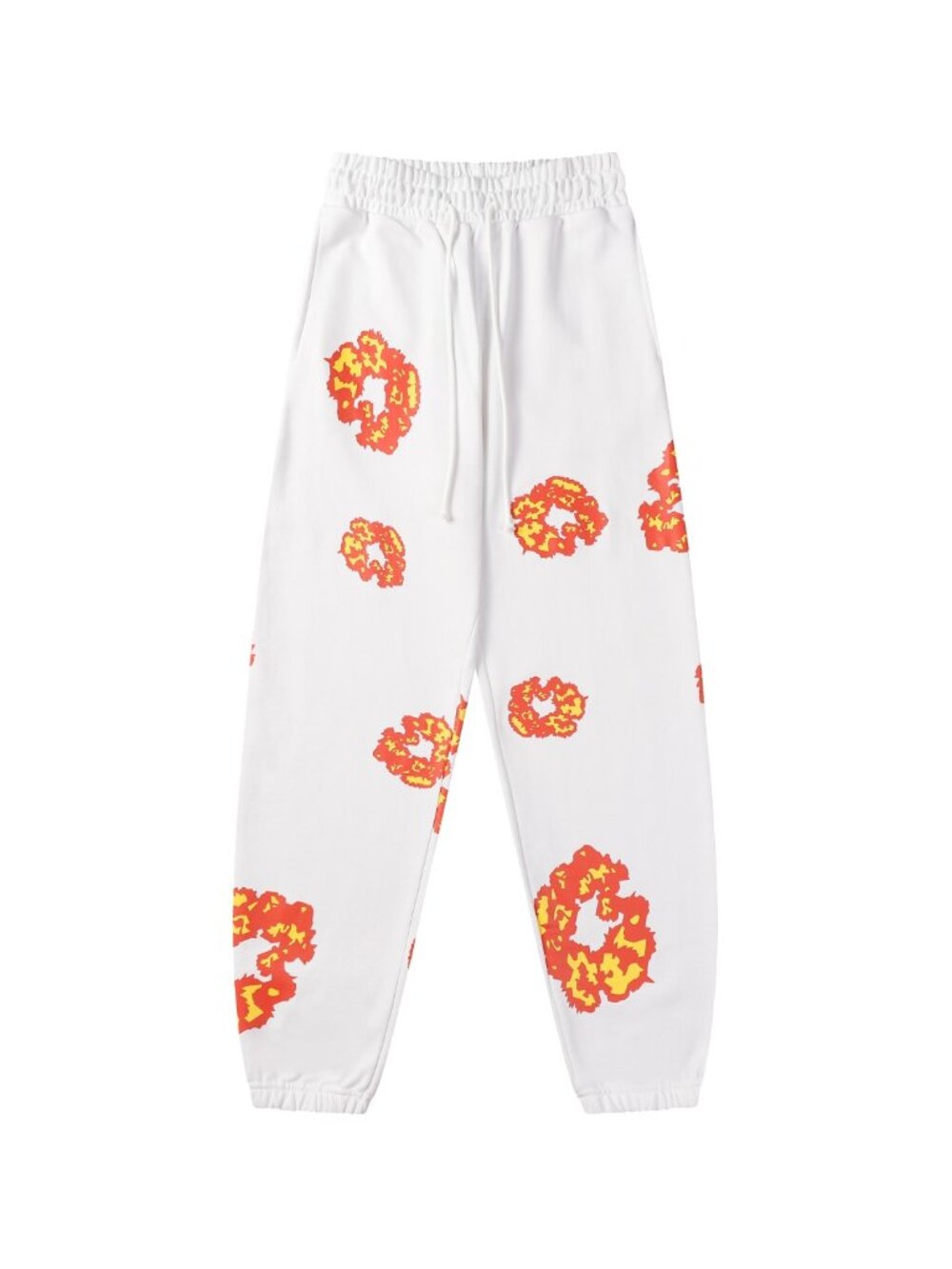 🔥 Denim Tears Flame Cotton Wreath White Sweatpants